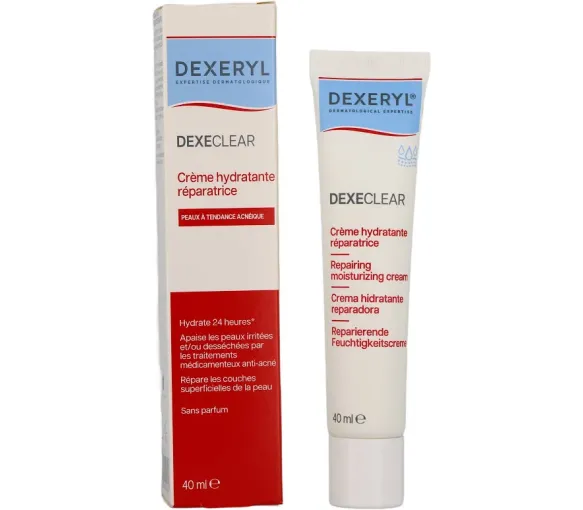 Dexeclear crème hydratante réparatrice peaux à tendance acnéique Dexeryl Pierre Fabre - tube de 40ml - image 1