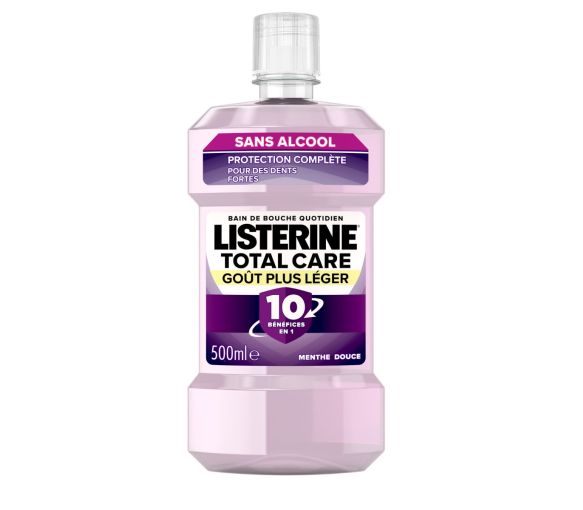 Bain de bouche Total Care menthe douce Listerine - flacon de 500ml - image 1