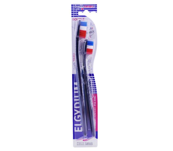 Duo brosses à dents La petite tribu parent/enfant 7/12 ans Elgydium - lot de 2 brosses à dents