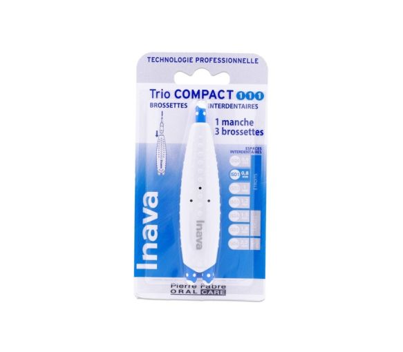 Brossettes interdentaires 0.8mm Trio Compact Inava - 1 Manche + 3 Brossettes