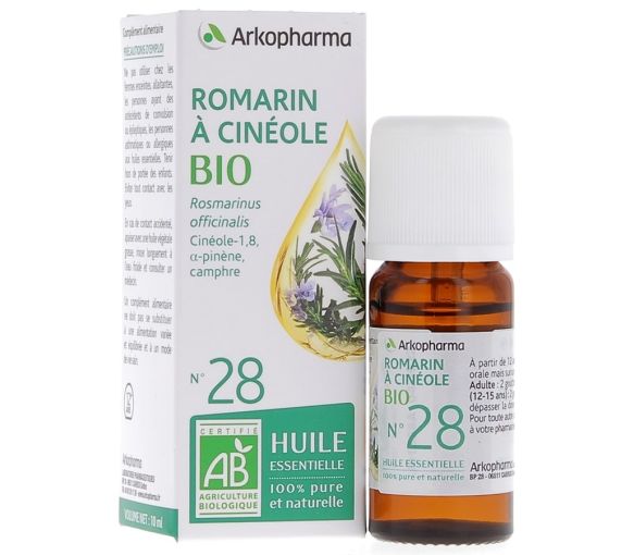 Huile Essentielle Romarin à Cinéole Bio n°28 Arkopharma - flacon de 10 ml