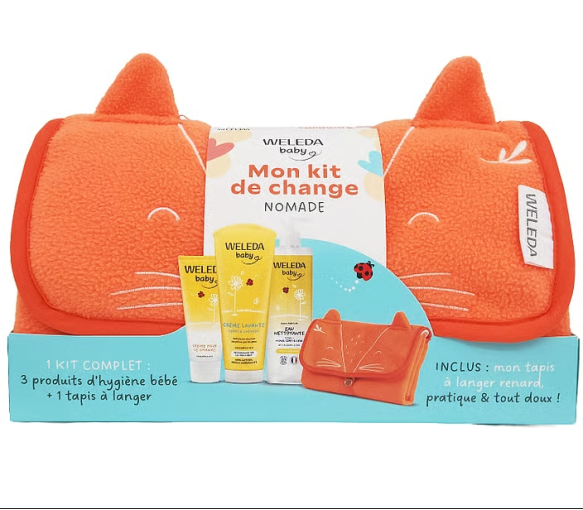 Mon kit de change nomade Weleda - 3 produits + 1 tapis à langer - image 1