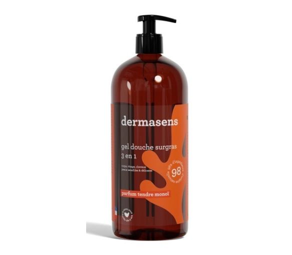 Dermasens gel douche surgras 3en1 parfum tendre monoï Marque Verte - image 1