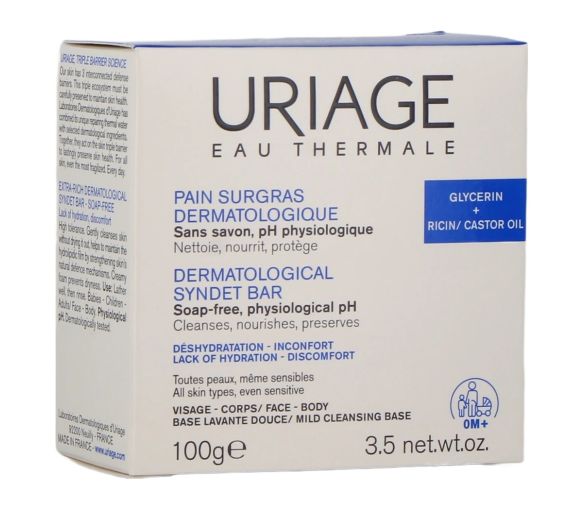 Pain surgras dermatologique sans savon Uriage – pain de 100 g