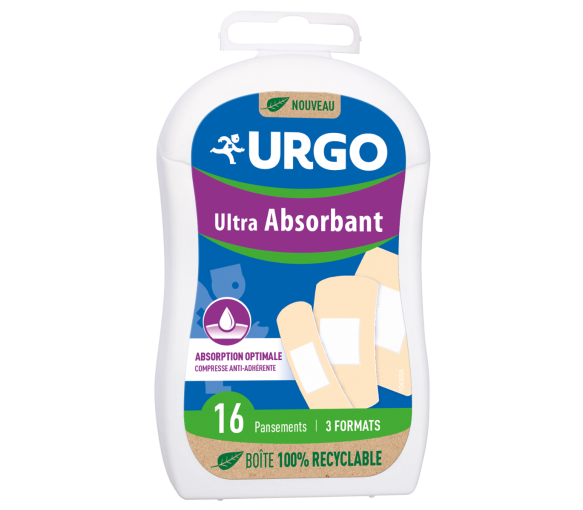 Pansement ultra absorbant Urgo - boîte de 16 pansements