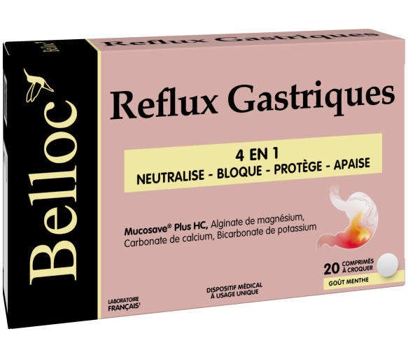 Reflux gastriques Belloc - boite de 20 comprimés à croquer