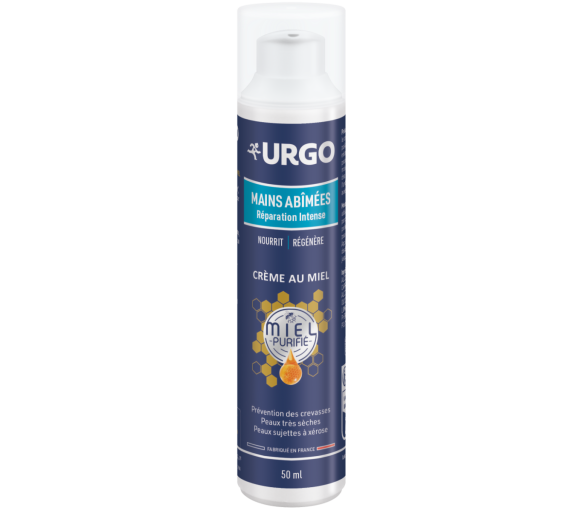 Crème réparation intense mains abîmées Urgo - flacon-pompe de 50ml - image 1