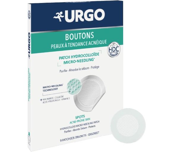 Patch hydrocolloïde micro-needling boutons Urgo - boite de 9 patchs - image 1