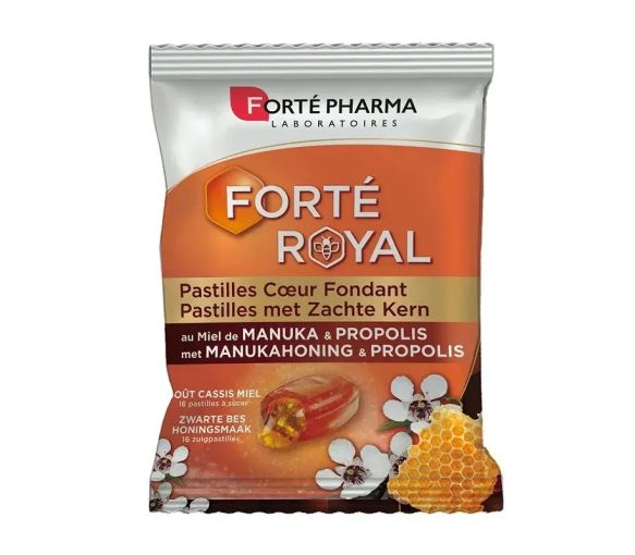 Forté Royal pastilles coeur fondant miel de manuka et propolis Forté Pharma - 16 pastilles goût cassis miel