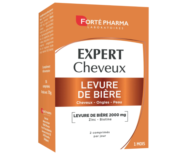 Expert cheveux levure de bière Forté Pharma - boite de 56 comprimés