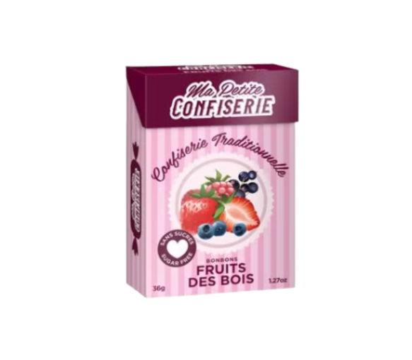 Bonbons aux fruits des bois sans sucre Ma petite confiserie - boite de 36,5g - image 1