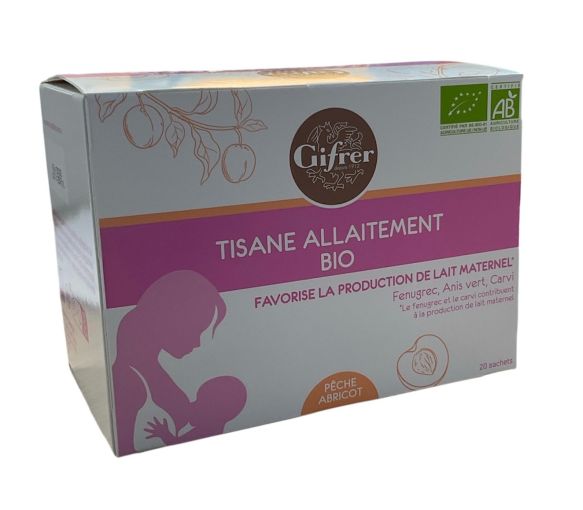 Tisane allaitement bio pêche abricot Gifrer - boîte de 20 sachets - image 1