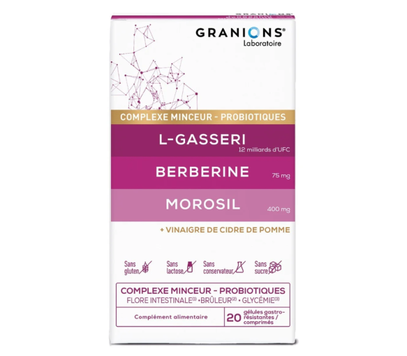 Complexe minceur probiotiques Granions - boite de 20 gélules + 20 comprimés - image 1