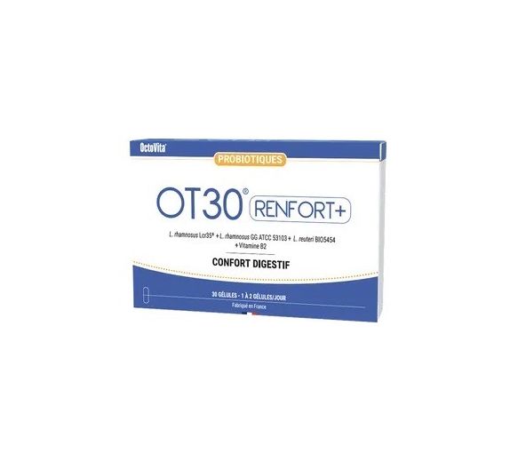 OT30 Renfort+ probiotiques confort digestif OctoVita - boîte de 30 gélules