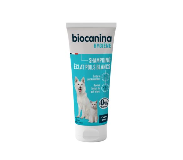 Shampoing éclat poils blancs chien et chat Biocanina - tube de 200 ml - image 1