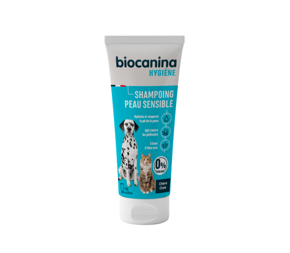 Shampoing peau sensible chien et chat Biocanina - tube de 200 ml - image 1