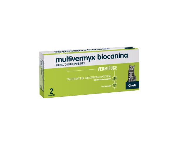Multivermyx chat Biocanina - boîte de 2 comprimés sécables - image 1