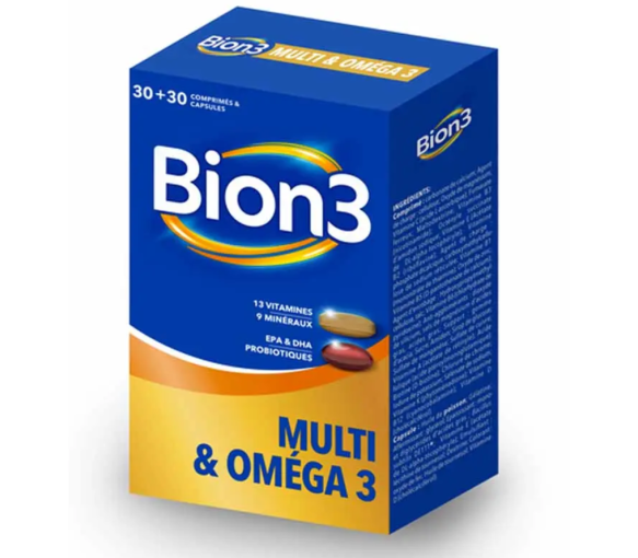 Multi & Oméga 3 Bion 3 - boite de 30+30 comprimés et capsules - image 1