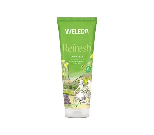 Crème de douche Refresh Citron rafraîchissant Weleda - tube de 200ml - image 1