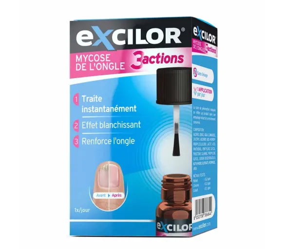 Mycose de l'ongle 3 actions Excilor - flacon de 7ml - image 1