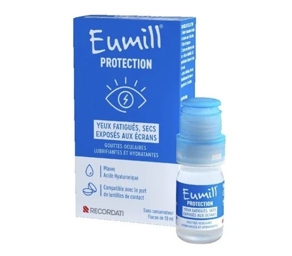 Protection gouttes yeux fatigués, secs, exposés aux écrans Eumill - flacon de 10ml