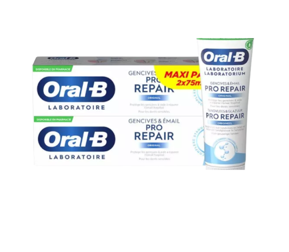Dentifrice gencives & émail pro repair original Oral-B - 2 tubes de 75ml