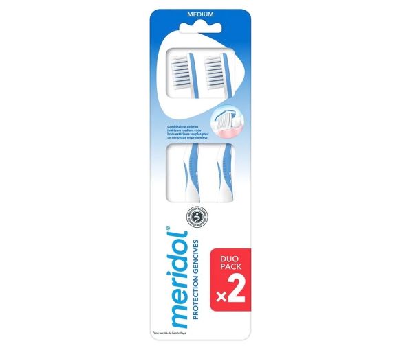 Brosse à dents Duo-Pack medium Meridol - lot de 2 brosses à dents