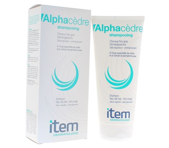 Alphacèdre Shampoing cheveux très gras Item Dermatologie - tube de 200 ml