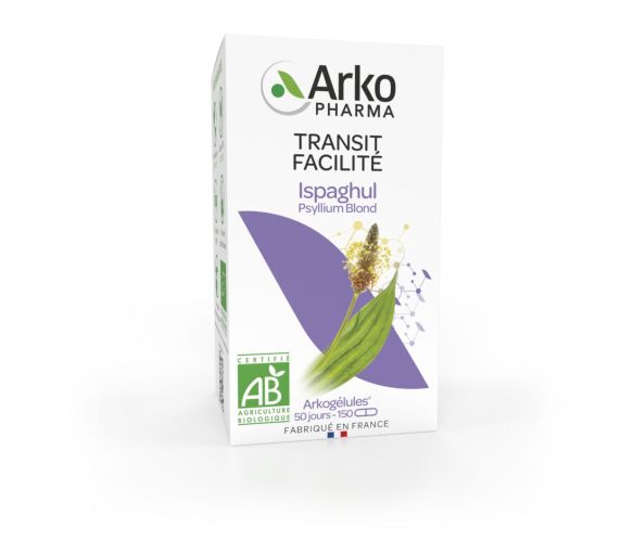 Arkogélules Ispaghul psyllium blond bio Arkopharma - boîte de 150 gélules - image 1