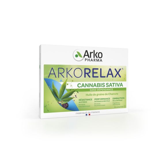 Arkorelax Cannabis sativa Arkopharma - boîte de 30 comprimés - image 1
