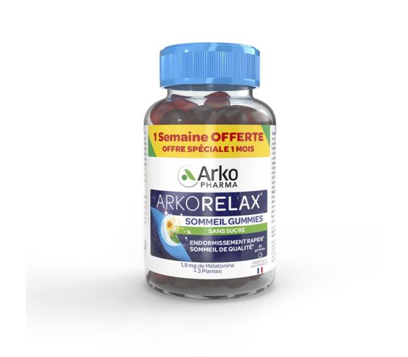 Arkorelax Sommeil Gummies sans sucre Arkopharma - pot de 60 gommes - image 1