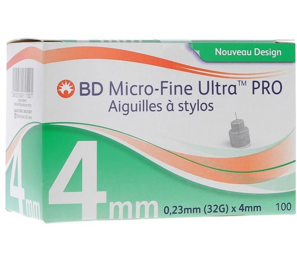 BD Micro-fine ultra Pro aiguilles à stylos - 100 pièces de 4 mm