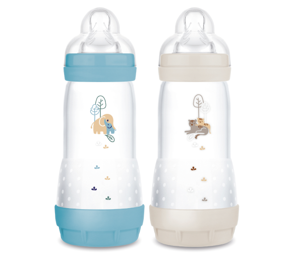 Biberon Océan et sable Easy start anti-colique 4+ mois débit 3 Mam - 2 biberons de 320 ml