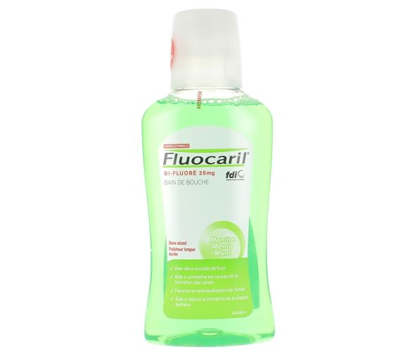 Bain de bouche menthe bi-fluoré Fluocaril - flacon de 300 ml