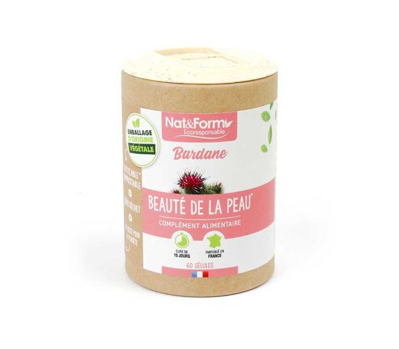 Bardane bio beauté de la peau Nat&Form - boite de 60 gélules - image 1