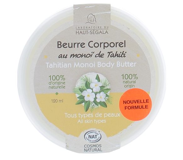Beurre corporel au monoï de Tahiti Haut-Ségala - pot de 120 ml