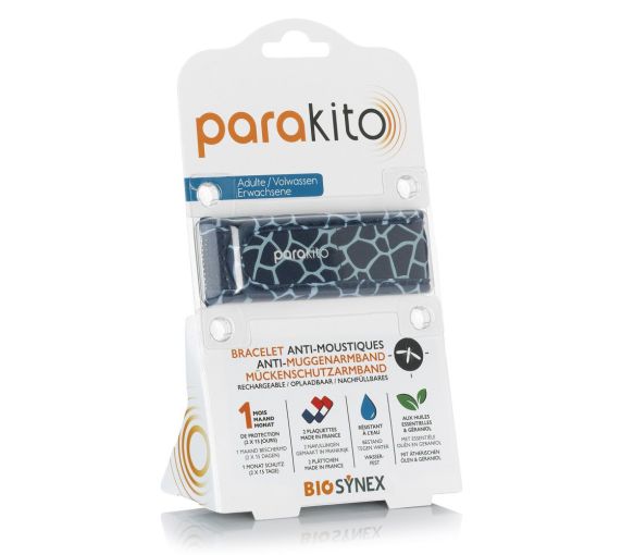 Bracelet anti-moustiques girafes Parakito - 1 bracelet + 2 recharges