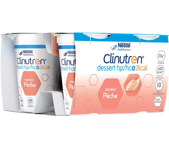 Clinutren saveur pêche HP/HC + Nestlé - lot de 4x200g - image 1