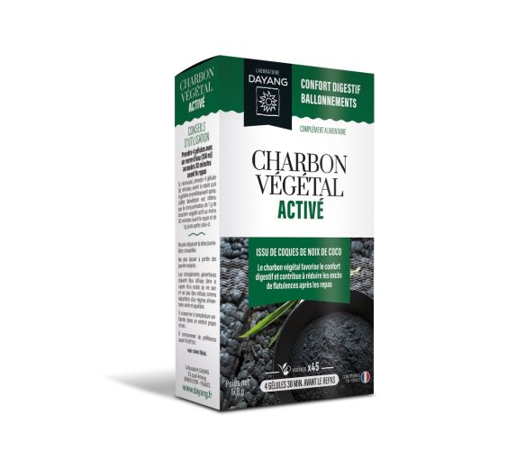 Charbon végétal activé Dayang - boîte de 45 gélules