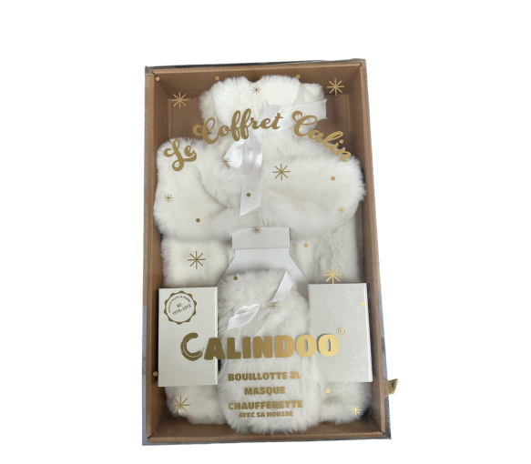 Coffret bouillotte masque et chaufferette Calindoo - coffret de 3 produits