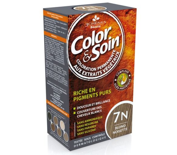 Color & soin coloration permanente Blond noisette 7N Les 3 chênes - 1 kit
