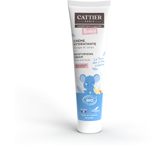 Crème hydratante bébé bio Cattier - tube de 75 ml - image 1