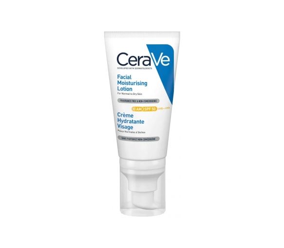 Crème hydratante visage SPF 50 CeraVe - tube de 52 ml