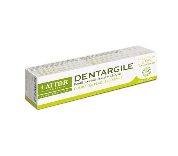 Dentargile dentifrice Anis Bio combat de la plaque dentaire Cattier - tube 75 ml - image 1