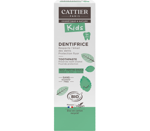 Dentifrice 7 ans et + goût menthe douce bio Cattier - tube 50 ml - image 1