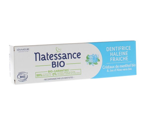 Dentifrice Haleine fraîche bio Natessance - tube de 75 ml - image 1