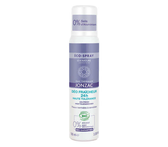 Déodorant fraîcheur 24h haute tolérance bio Eau Thermale Jonzac - spray de 100ml