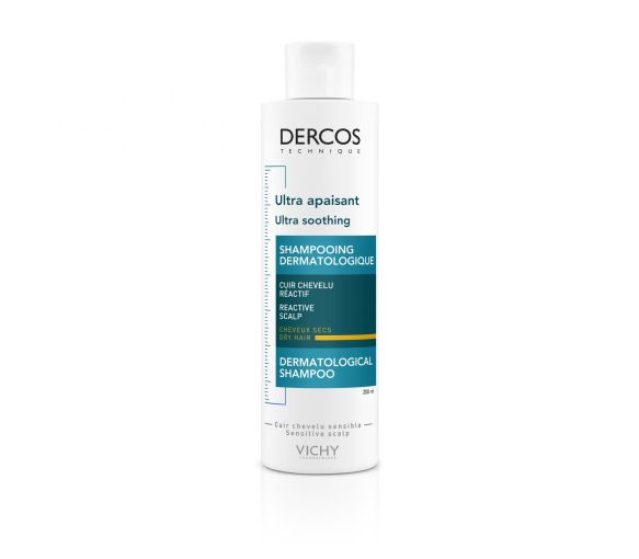 Dercos ultra apaisant shampooing sans sulfate cheveux secs Vichy - flacon de 200 ml - image 1