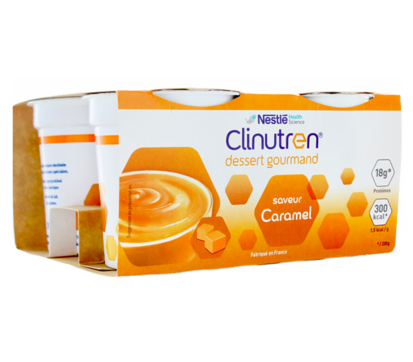 Dessert gourmand saveur caramel clinutren Nestlé - lot de 4x200g