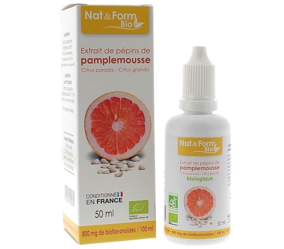 Extrait de pépins de pamplemousse Nat & Form - flacon de 50 ml